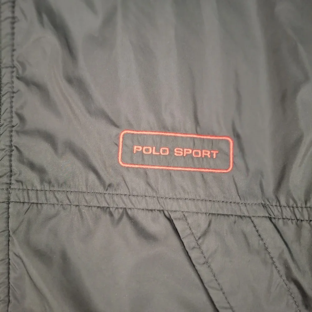 VTG 90s Ralph Lauren Polo Sport Vest Men's 2XL Black Reversible Polartec Fleece‎